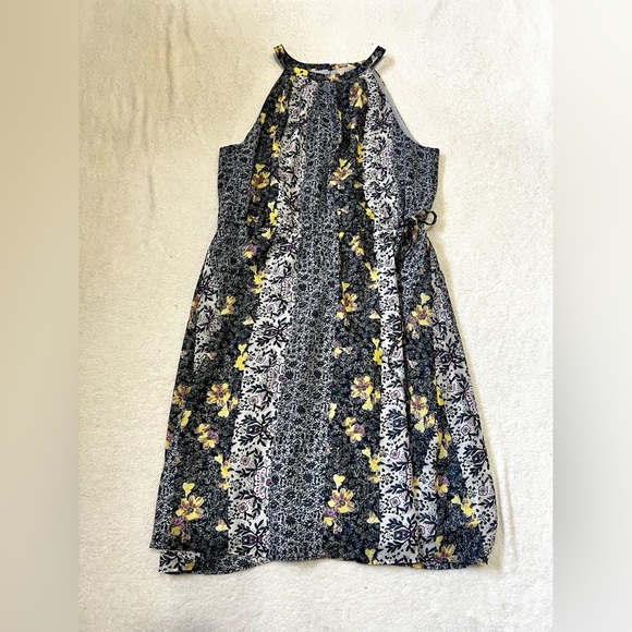 LOFT Tie Waist Floral Paisley Halter Dress - Medium - Picture 2 of 11
